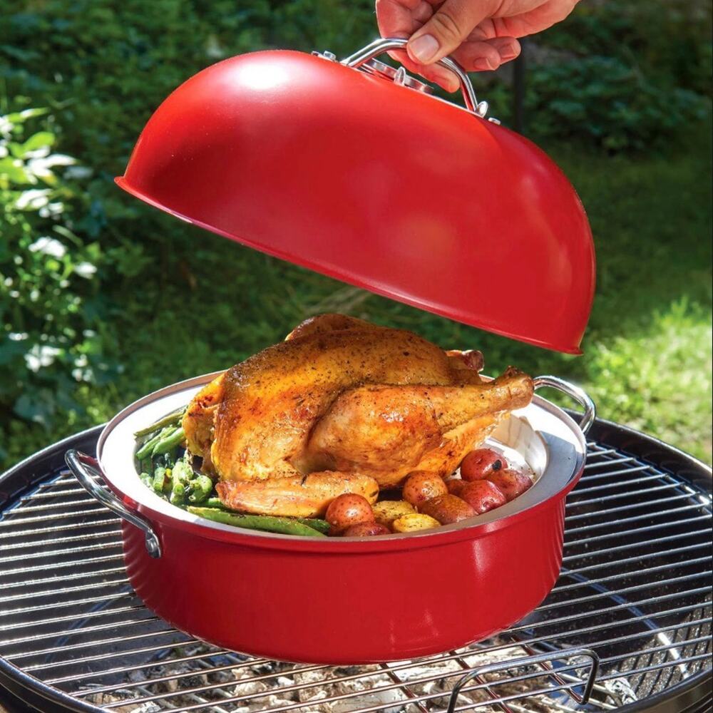 Nordic Ware Deluxe Kettle Smoker with 5 Woodchip Varieties